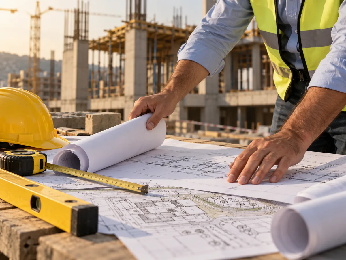 Illustrative engineering drawings and measuring tools