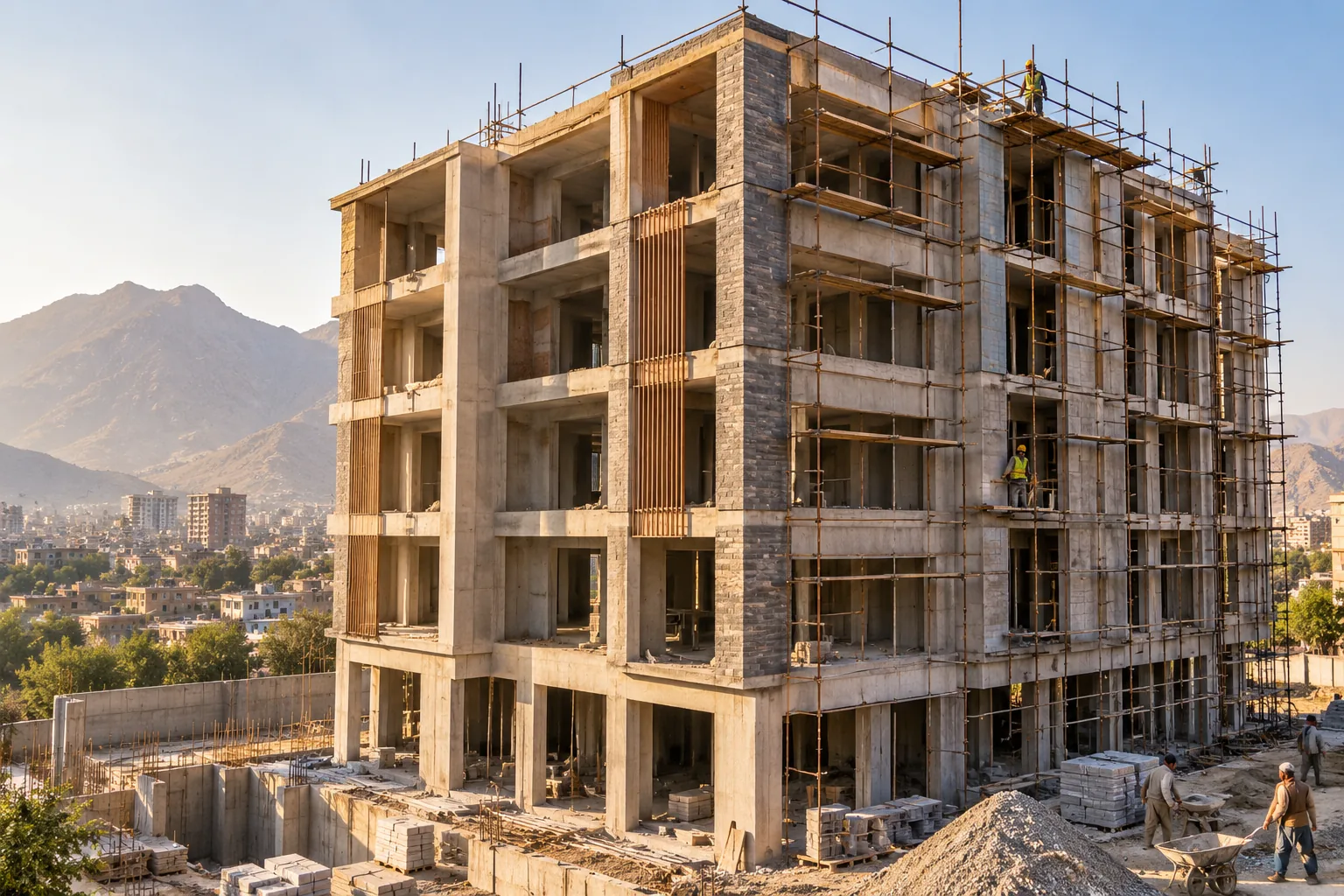 Illustrative building construction in Afghanistan