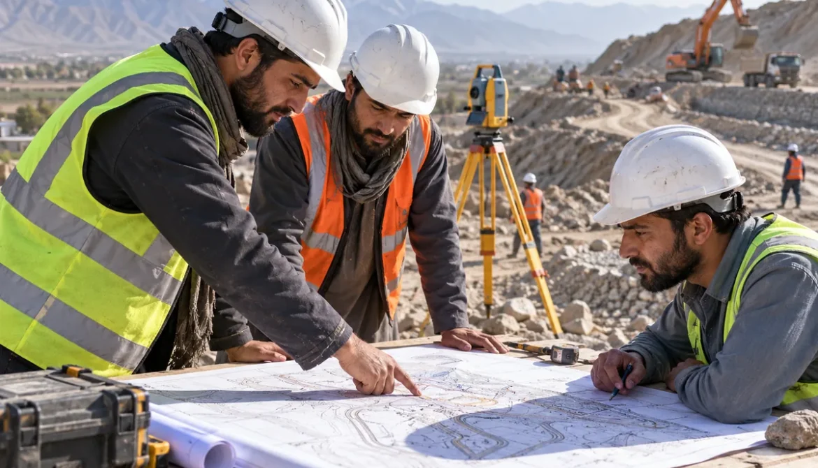 Illustrative civil engineering site planning