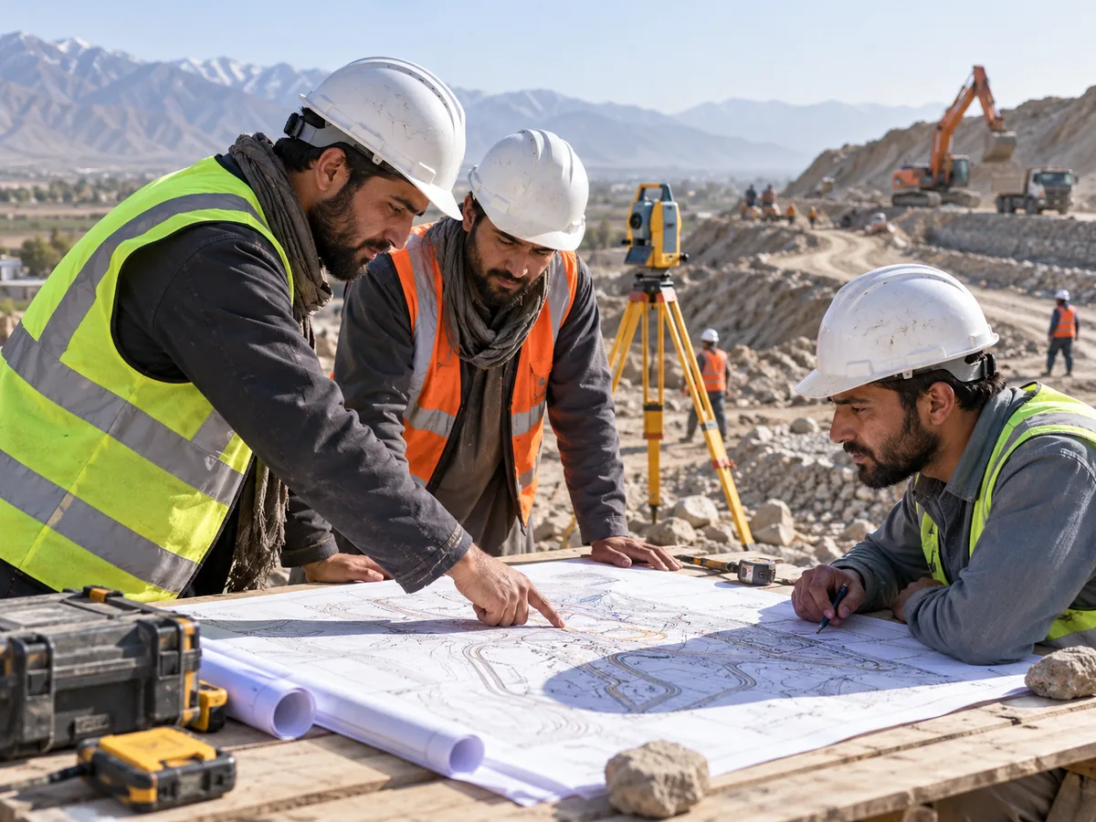 Illustrative civil engineering site planning
